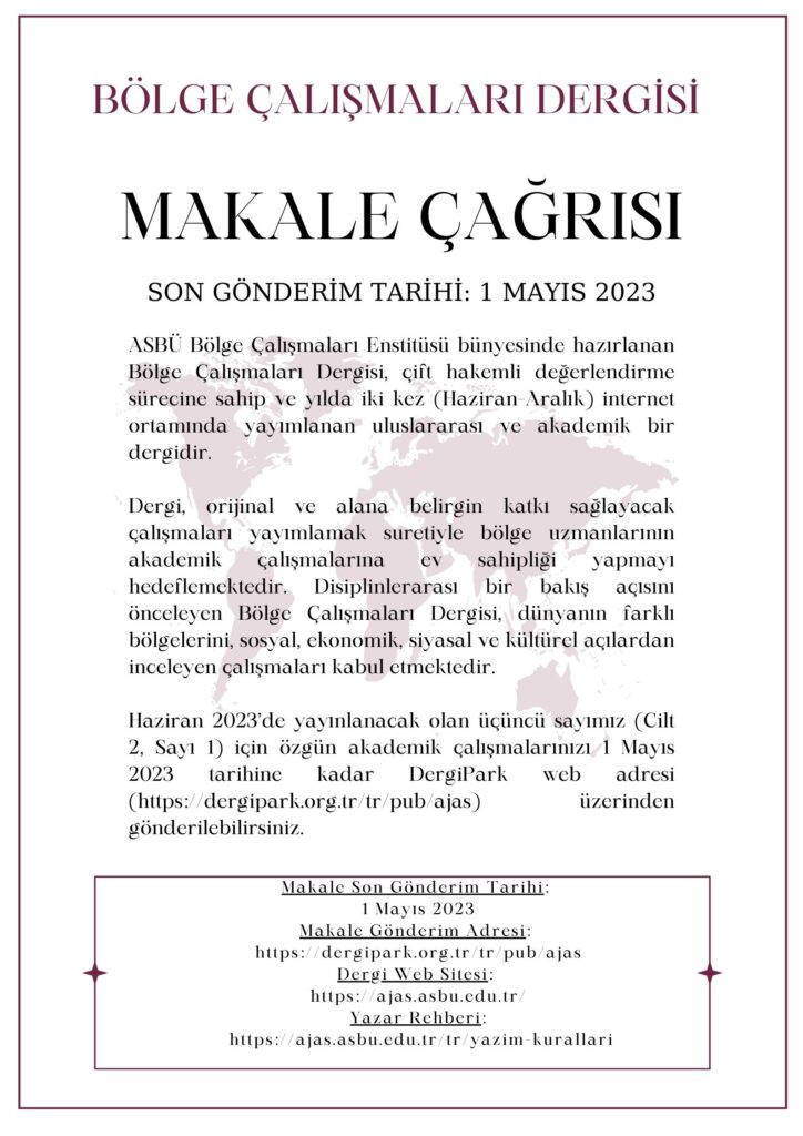 Makale Çağrısı 